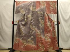 平和屋着物▽お召　単衣　雪輪文　正絹　逸品　AAAV8428fy 平和屋着物▽お召 単衣 雪輪文 正絹 逸品 AAAV8428fy - メルカリ