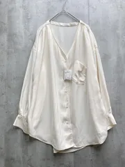 ■AMERICAN HOLIC アメリカンホリック H0173A40030 Vネック 長袖 シャツ sizeF/アイボリー ◇■レディース