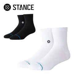 STANCE スタンス ソックス ICON QUARTER クォーター丈 靴下 白 黒 A356A21IQTのサムネイル