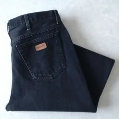 ■古着 Wrangler ユーロラングラー ブラックジーンズ デニムパンツ イギリス製 黒 実寸W36L32【L5901】