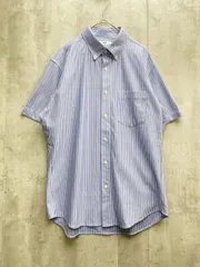 UNIQLO ユニクロ 331-448395 半袖 ストライプ ドライノンアイロンジャージーシャツ sizeM/青 ■◆メンズ
