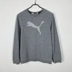 プーマ ビックロゴ グレー スウェット 長袖 Tシャツ メンズM ラデン ヴィンテージ