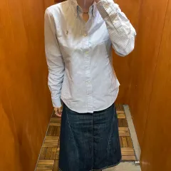 (8) POLO ポロラルフローレン ストライプ シャツ スリムフィット