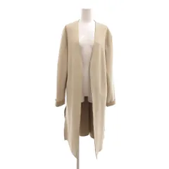 ザラ ベーシック ZARA BASIC COLLECTION コーディガン ロング ノーカラー フェイクスエード S ベージュ /UO