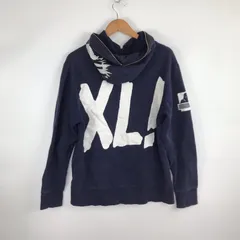 XLARGE デカロゴジップパーカー メンズ L ネイビー 3362202604010009