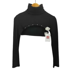 ユーズドフルギ USED古着 PRIMAVELY タートルネック スタッズ クロップドニット レディース FREE 
