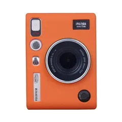 【特価商品】チェキevoケース、フィルム instax mini evoケース シリコン製 旅行 耐衝撃 チェキ evo シリコンケース シリコンジャケット 保護カバー（オレンジ）