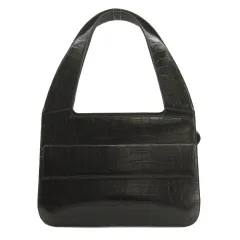 ハナエモリ HANAE MORI クロコ 型押し トートバッグ ブラック 260326E 鞄のサムネイル