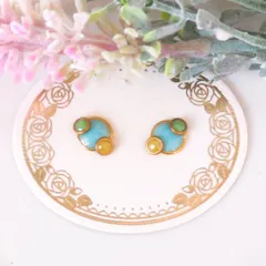 no.539　レジン　惑星　水色　ピアス　イヤリング　ハンドメイド