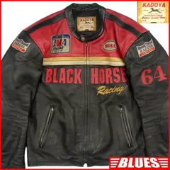 KADOYA カドヤ ライダースジャケット XL BLACK HORSE 本革 シングル メンズ レザージャケット メッシュ バイク レザーライダースジャケットXL一覧←SEULB屋着古← HS529