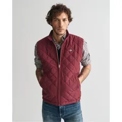 ガント メンズ アウター ジャケット・ブルゾン キルティング ベスト Gant Quilted Windcheater Vest Wine Red レッドのサムネイル
