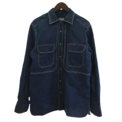 ランバン LANVIN デニムジャケット スナップボタン インディゴ 39のサムネイル