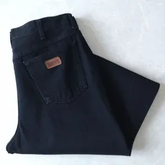 ■古着 Wrangler ユーロラングラー ブラックジーンズ デニムパンツ イギリス製 黒W38L32【L5903】