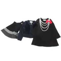 ケイトスペード KATE SPADE 女の子向け 衣服3点セット カットソー ジャケット スカート 90-100サイズ 黒 ブラック ブレー /YJ ■GY14