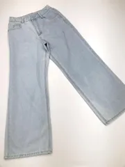 新品 訳あり■GRL グレイル ハイウエスト ワイド デニムパンツ sizeL/青 ■◇レディース