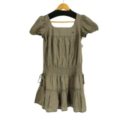 バーバリーブルーレーベル BURBERRY BLUE LABEL ロゴ刺繍 バルーンスリーブ ミニワンピース レディース EUR：38 