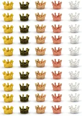 5色 メタル 各10個 レジン枠 11mm ハンドメイド チャーム 王冠 パーツ starPG