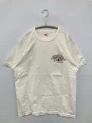 The Flat Head フラットヘッド Tシャツ/カットソー 38 ホワイト 前面プリント バックプリント ミドル丈 半袖 クルーネック(丸首)