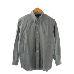 ラルフローレン RALPH LAUREN 90's BLAKE ボタンダウンシャツ コットン 長袖 M ブルー /CX ■GY68