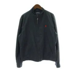 ポロ ラルフローレン POLO RALPH LAUREN スウィングトップ ジャケット ブルゾン M ネイビー 紺色 ロゴ刺繍 スタンドカラー 長袖 0200011847 /PP ■GY44