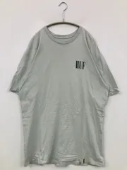 HUF ハフ Tシャツ/カットソー L ライトグリーン 前面プリント バックプリント ブランドロゴ ミドル丈 半袖 クルーネック(丸首)