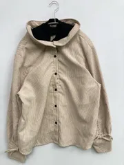 Lutique ルティーク ブルゾン L ベージュ コーデュロイ 無地 リボン ショート丈 フードなし ボタン留め