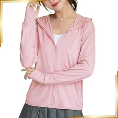 【新品】 [Nesseo] ラッシュガード レディース 長袖 パーカー 水着 ラッシュパーカー オーバーウェア 大きいサイズ 冷感 フード付き 日焼け対策 UPF50+ UVカット 夏服 海 アウター シンプル 2088W-pk-4XL 1