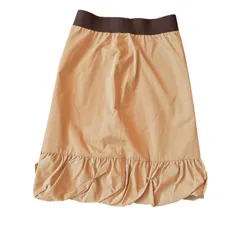 【美品】LANVIN ランバン レディース スカート 膝丈スカート フレアスカート ベージュ ポリエステル100% 38サイズ J1のサムネイル