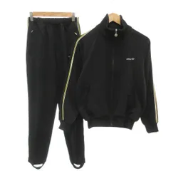 アディダスオリジナルス adidas originals ヴィンテージ デサント製 セットアップ トラックジャケット パンツ ロゴ M 黒 ブラック 黄 イエロー /YJ ■GY18
