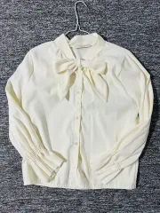 (送料無料※メルカリshop取引では対象外)フリル袖リボンブラウス