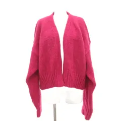 ザラ ZARA カーディガン ウール ピンク 桃色 Vネック 長袖 リブ編み ECF001 /SC ■ECF001