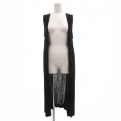 ラディエイト RADIATE タグ付き ロングベスト M ロング丈 素材切替 プリーツ 黒 ブラック /NU ■ECF003