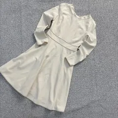 85 ミシャ アイボリー ワンピース ゲストルック 顔合わせ 0402J