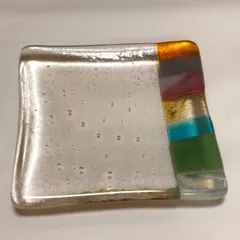 【一点もの】ガラスの小皿 | 虹のしっぽ | ハンドメイド