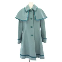 ジェーンマープル Jane Marple ステンカラーコート セーラーカラー ウール ロング M 青 ブルー T-0829 /HNのサムネイル
