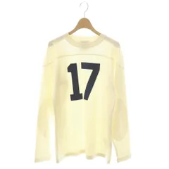 アンスクリア INSCRIRE 24AW Football Tee ニットカットソー セーター M アイボリー ネイビー /ES ■OSのサムネイル