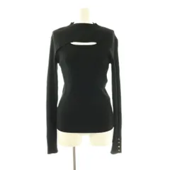 ピンキー&ダイアン ピンダイ PINKY&DIANNE フロントデザイン ニット セーター 長袖 38 ブラック /HK ■OS