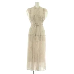 スナイデル SNIDEL プリーツロングワンピース ノースリーブ インナー付 0 ピンクベージュ /MY ■OS