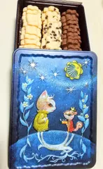 ☆カルピスバターのショートブレッド缶詰め合わせ　（お菓子のミカタ・たなかしんさん　ネコとリス缶）のサムネイル