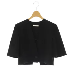 エストネーション ESTNATION 24SS トロピカルショートジャケット ノーカラージャケット 36 ブラック /DF ■OSのサムネイル