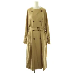 アーバンリサーチ URBAN RESEARCH ノーカラーロングトレンチコート スプリングコート 38 ベージュ /DF ■OS