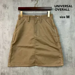 UNIVERSAL OVERALL ユニバーサルオーバーオール スカート M ベージュ チノスカート ワーク 膝丈 Aライン ロゴ オレンジタグ 綿混 ポリエステル コットン カジュアル アメカジ シンプル 無地 ステッチ ボトムス 定番 ★ ■◆のサムネイル