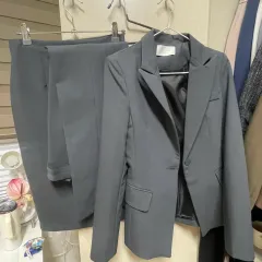 チャコール ズボン スカート ジャケット スリーピース