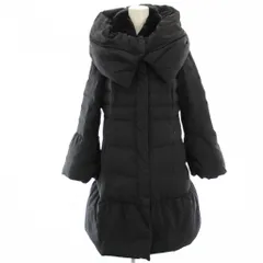 トゥービーシック TO BE CHIC ダウンコート ジップアップ ラビットファー ロング ボリュームカラー 42 黒 ブラック W5A52-219-29 /HNのサムネイル