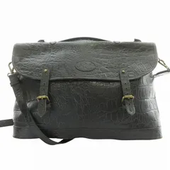 マルベリー Mulberry 2WAY ショルダーバッグ ハンドバッグ クロコ型押し 本革 レザー 黒 ブラック /MW ■GY18のサムネイル