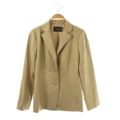レリアン Leilian テーラードジャケット シルク混 リネン混 9 ベージュ /DF ■OS