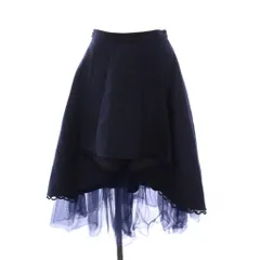 チェスティ Chesty フレアスカート ひざ丈 チュール 0 紺 12S708 /BM