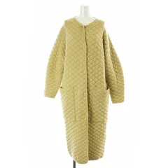 トゥデイフル TODAYFUL Quilting Knit Coat コート ノーカラー ロング 36 S 黄 イエロー /AT ■OSのサムネイル