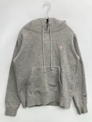 Champion チャンピオン パーカー L グレー コットン 裏起毛 スウェット 無地 ワンポイント ブランドロゴ プルオーバー 長袖