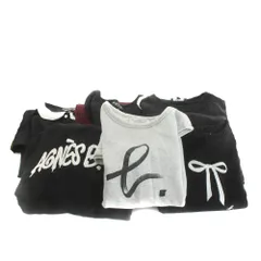 アニエスベーアンファン Agnes b. ENFANT 6点セット まとめ売り まとめ売 ワンピース 長袖 半袖 ノースリーブ ロゴ イ0 グレー 黒 ブラック 白 ホワイト /AN90 ■ECD001